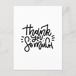 Muchas gracias postal de tipografía