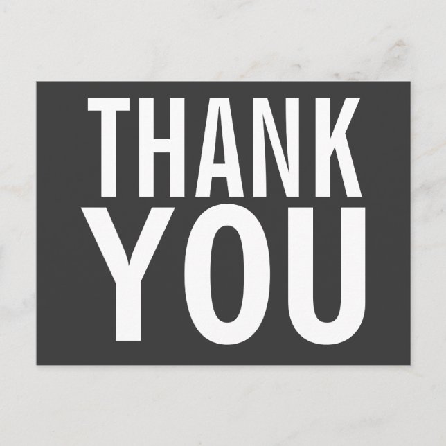 Muchas gracias - Postales en blanco y negro (Anverso)