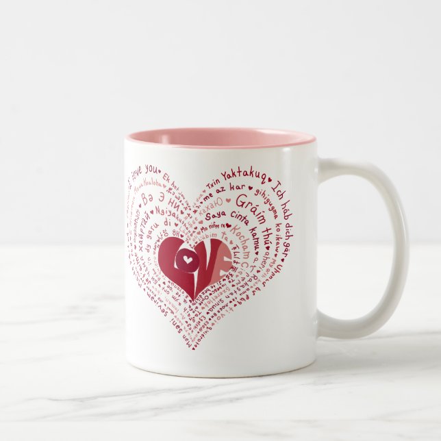 Muchas idiomas de la taza del amor (Derecha)