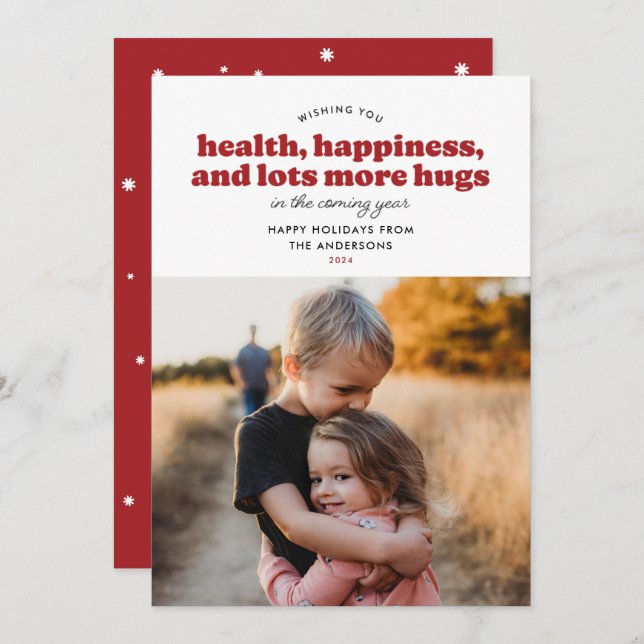 Muchas más abrazos de la tarjeta de vacaciones (ro (Anverso / Reverso)