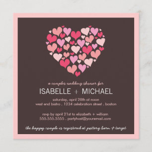 Muchas parejas del corazón matrimonio Invitación a