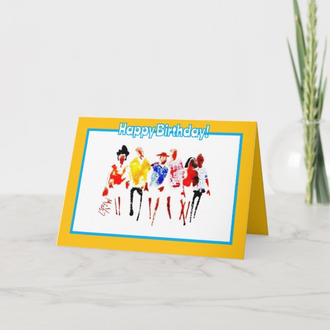 Muchas Personas. Incluyéndome la tarjeta de cumple (Anverso)