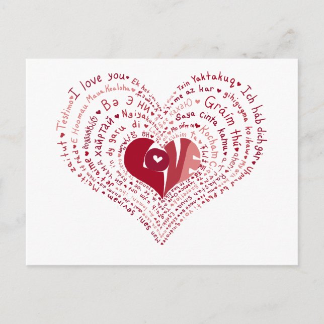 Muchas postales de lenguas de amor (Anverso)