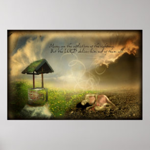 Muchas son las aflicciones (el poster del arte de