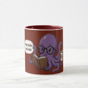 Muchas Tareas, Un Cerebro – Taza de Café Divertida
