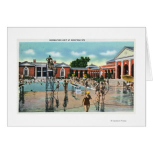 Muchedumbres en la piscina del balneario de