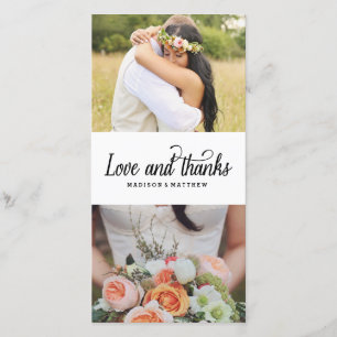 Mucho amor   Tarjeta fotográfica de agradecimiento