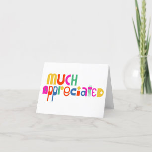 "Mucho aprecio" Tarjetas de agradecimiento