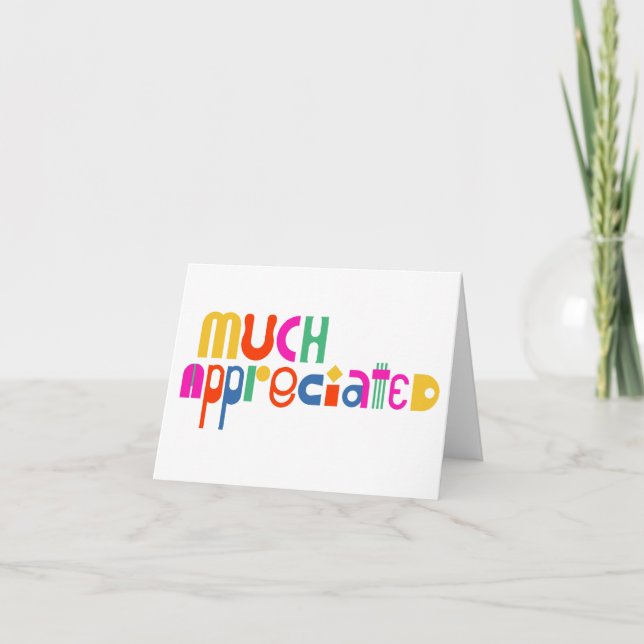 "Mucho aprecio" Tarjetas de agradecimiento (Anverso)