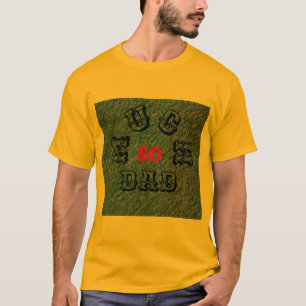 MUCHO Camiseta básica de DAD -NEGRO-ROJO-Hombres