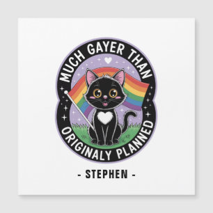 Mucho Gayer - Gracioso gato negro lindo orgullo LG