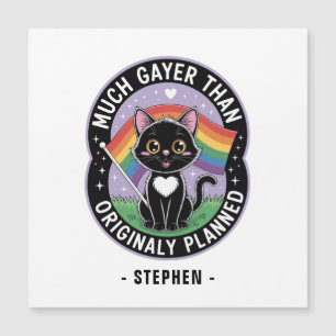 Mucho Gayer - Gracioso gato negro lindo orgullo LG