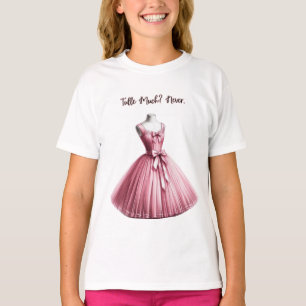 ¿Mucho? Nunca. Camiseta De Tulle Rosa chicas