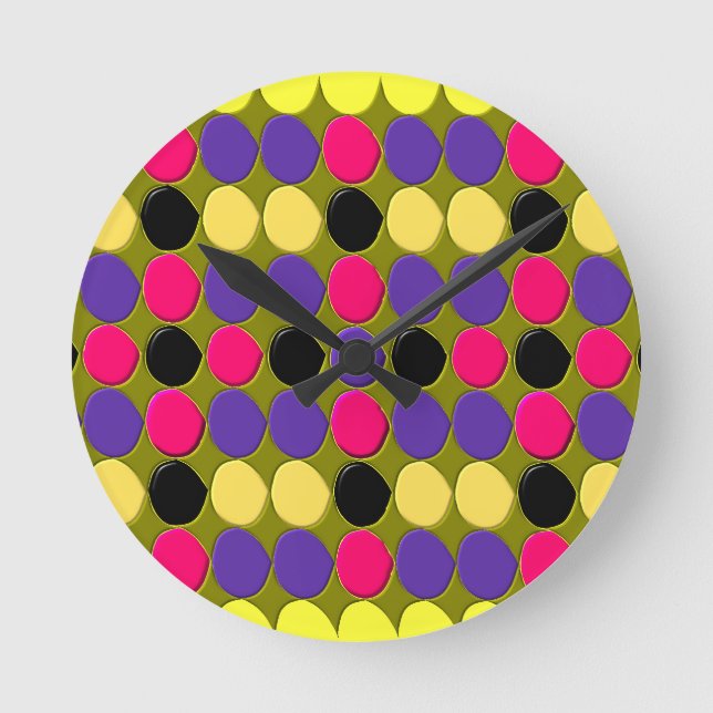 Mucho reloj de pared de puntos (Anverso)