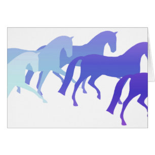 Muchos caballos (azules)