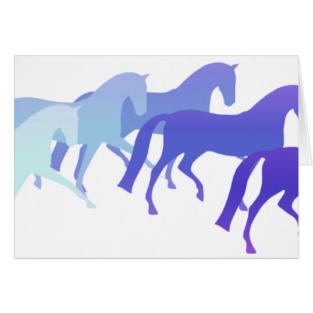 Muchos caballos (azules) (Anverso (Horizontal))