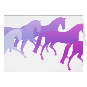 Muchos caballos (púrpuras)