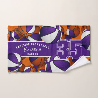 Muchos colores de equipo violeta de baloncesto