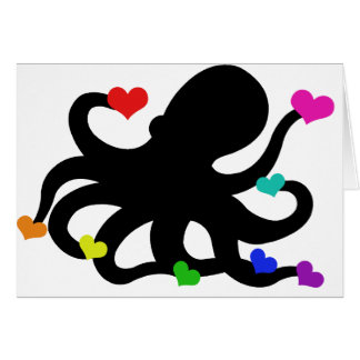 Muchos corazones de amor Diseño de Arte Octopus