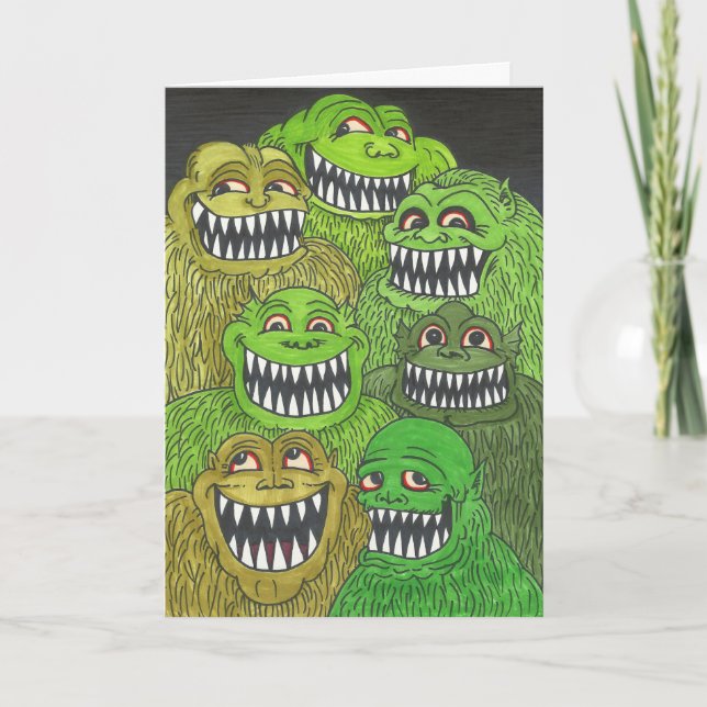 ¡MUCHOS FANGS! Monster Gracias Tarjeta (Anverso)