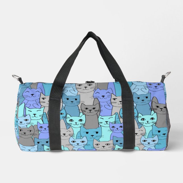 Muchos gatos azules diseñan bolsa de duffle (Anverso)