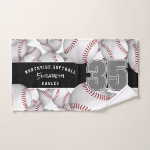 Muchos jugadores de softball personalizado y nombr