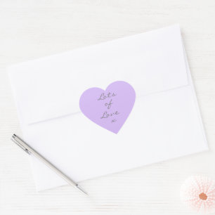 Muchos Pegatinas del corazón del amor - Lavender
