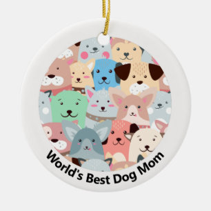 Muchos Perros Coloridos Diseñan El Ornamento Cerám