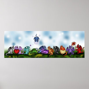 muchos posters de dragones lindos