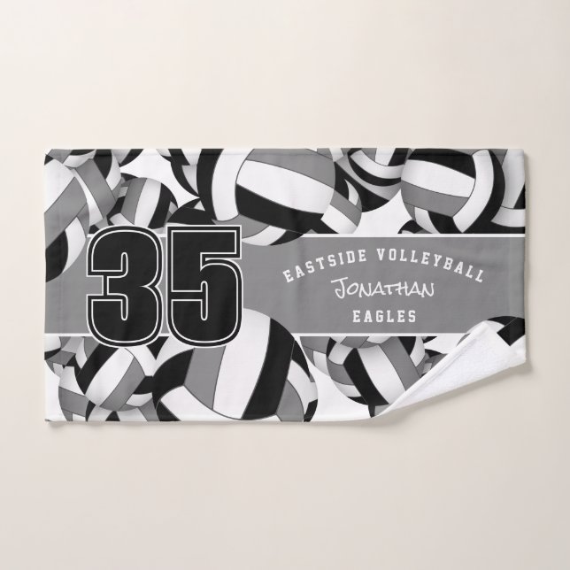 Muchos regalos de equipo atlético de voleibol gris (Toalla de mano)