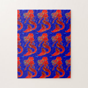 muchos rompecabezas rojos