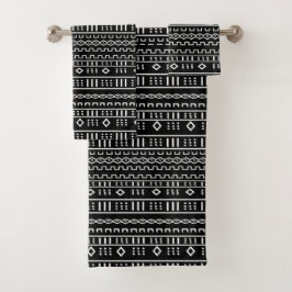 Mudcloth moderno blanco y negro