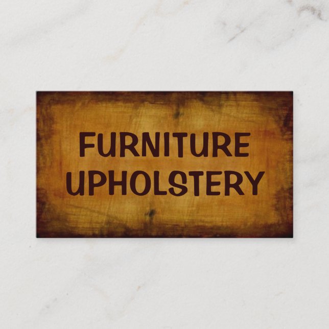 Muebles Upholstery Tarjeta de Negocios Antigua (Anverso)