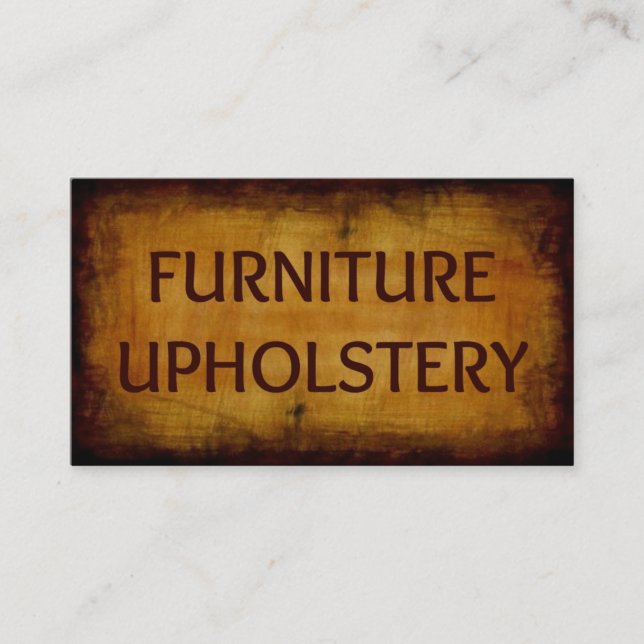 Muebles Upholstery Tarjeta de Negocios Antigua (Anverso)