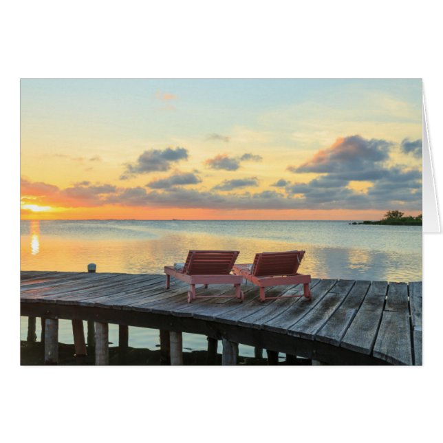 Muelle con vista al océano, Belice (Anverso (Horizontal))