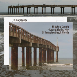 Muelle de la playa de St Augustine FL Tarjeta post