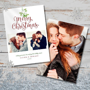 Muérdago de parejas Feliz Navidad 3 Foto
