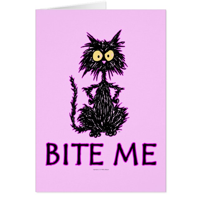 ¡Muérdame! Diseños del regalo del gato (Frente)