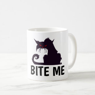 MUÉRDAME, TAZA DE CAFÉ DIVERTIDA GATO