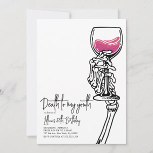 Muerte a mi invitación de cumpleaños juvenil