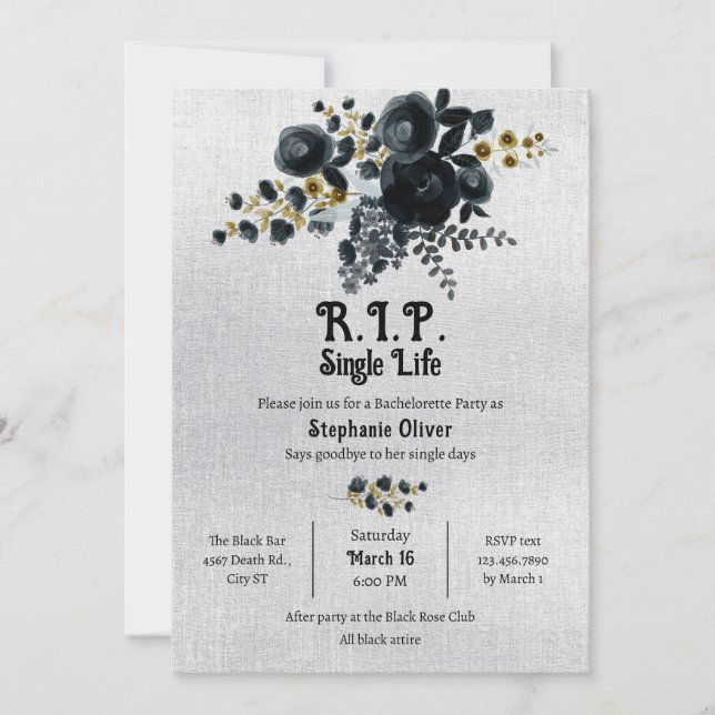 Muerte a mi invitación de soltera a la bachillerat (Anverso)