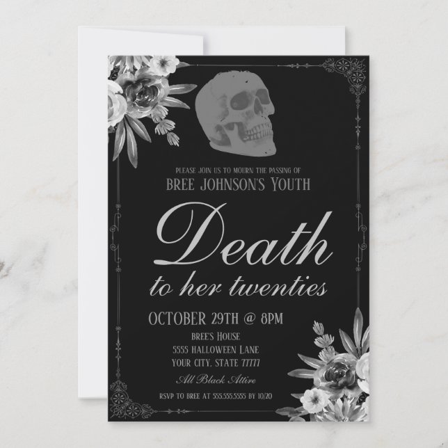 Muerte A Su Invitación De Los Veinte Años (Anverso)