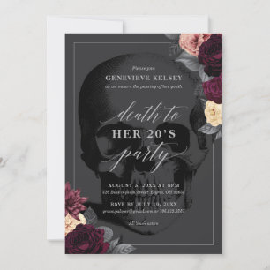 Muerte a tu invitación de fiesta de los 20 con flo