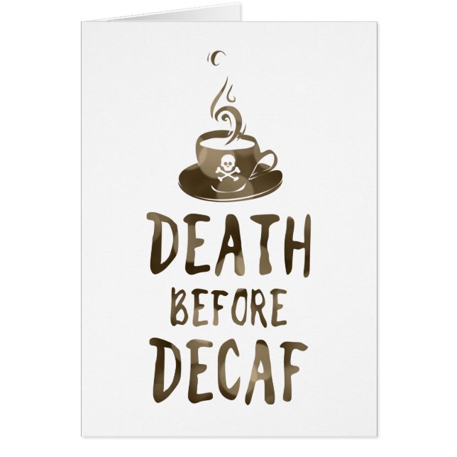 muerte antes del café decaf (Frente)