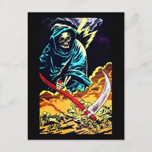 Muerte con una tarjeta de Halloween de Scythe