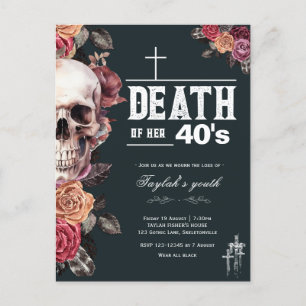 Muerte de su invitación de 40 a 50 años
