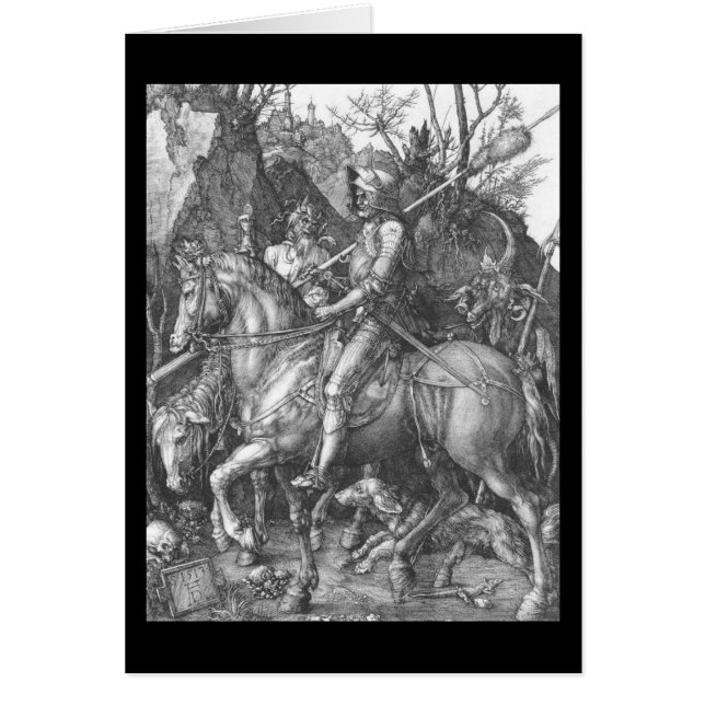 Muerte del caballero de Albrecht Durer y el diablo (Frente)