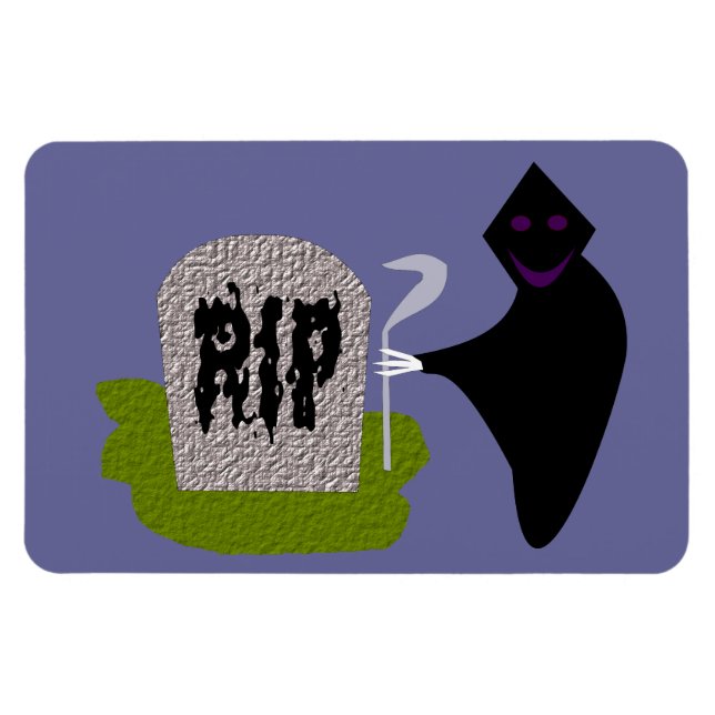 Muerte en el imán Halloween del cementerio (Horizontal)