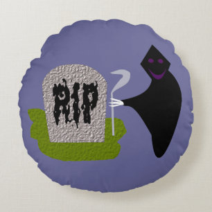 Muerte en la almohada de Halloween del cementerio