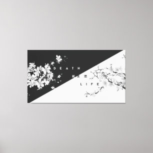 Muerte kanji flores modernas arte oscuro 2